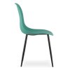 Designové jídelní židle OSAKA zelené – balení 4 ks s černými nohami