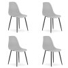 Světle šedé židle OSAKA – balení 2 ks s moderním vzhledem a černými nohami