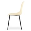 Praktická sada 2 ks krémových židlí OSAKA s černými nohami do moderního interiéru