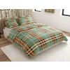 Povlečení z mikrovlákna PLAIDORY zelené s kostkovaným vzorem