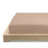 Froté prostěradlo světle hnědé 200 x 220 cm s gumou