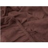 Hřejivé froté prostěradlo tmavě hnědé 120 x 200 cm