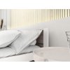 Manželská postel IKAROS DOUBLE 180 x 200 cm bílá/dub lanýž s elegantním vzhledem