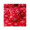Dekorační povlak SNOWFALL 45x45 cm červený s bílými vločkami