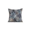 Povlak na polštář z mikrovlákna VLOČKA 45x45 cm modrošedý se sněhovými vločkami