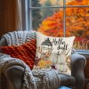 Podzimní povlak na polštář PUMPKIN TIME 45x45 cm s nápisem Hello Fall