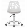 Designová kancelářská židle PRINT bílo-šedá s výřezem tlapky