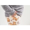 Pyžamo COLORED CATS krémové z mikroplyše – měkké a pohodlné