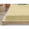 Žluté mikroplyšové prostěradlo SOFT 180x200 cm do ložnice