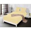 Pohodlné mikroplyšové prostěradlo SOFT žluté pro dvojlůžko