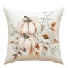 Podzimní povlak na polštář BLOSSOM FALL 45x45 cm s motivem dýní a květin