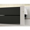 Postel IKAROS DOUBLE 90 x 200 cm, antracit/bílá v kontrastním provedení