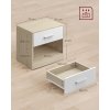 Elegantní noční stolky NOVERA béžové/bílé do moderního interiéru