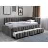Čalouněná postel COMFINO VELVET s přistýlkou 120x200 cm v šedé barvě