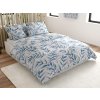 Povlečení z mikrovlákna KOVENDI modro-bílé – moderní listový vzor