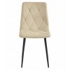 Pohodlná béžová jídelní židle LIBRA se sametovým čalouněním