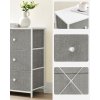 Úložná komoda HESTO 80x71 cm bílá/šedá do ložnice i chodby