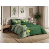 Bavlněné povlečení RENARA zelené s květinovým motivem do každé ložnice