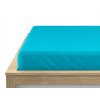 Napínací jersey prostěradlo s lycrou tyrkysové 90 x 200 cm
