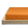 Napínací jersey prostěradlo s lycrou oranžové 90 x 200 cm