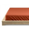 Napínací jersey prostěradlo s lycrou tmavě oranžové 90 x 200 cm