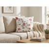 Sada 2 ks povlaků na polštář z mikrovlákna AUREMA 45x45 cm, bílá – vintage květinový motiv