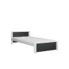 Elegantní postel IKAROS 90x200 cm antracitová s bílým rámem