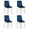 Jídelní židle LIBRA modrá sametová s moderním vzhledem