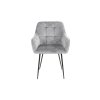 Designové křeslo LOREN VELVET šedé – stylová volba do jídelny