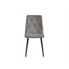 Sametová jídelní židle LIBRA SILVER GREY v moderním stylu