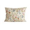 Povlak na polštář z mikrovlákna HERBALIS 50x70 cm, krémový s botanickým motivem