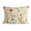 Povlak na polštář z mikrovlákna HERBALIS 70x90 cm, krémový s botanickým motivem