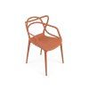 Sada 4 ks plastových židlí KATO terakotových do interiéru
