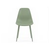 Minimalistická jídelní židle OSAKA plastová světle zelená k dřevěnému stolu