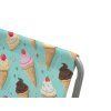 Praktické skládací lehátko SAND ICE CREAM barevné s kovovou konstrukcí