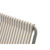Praktické skládací lehátko SAND STRIPES hnědé s kovovou konstrukcí