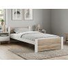 Postel IKAROS DOUBLE 80 x 200 cm, bílá/dub sonoma