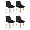 Trendy černá sametová židle BERA pro stylové bydlení