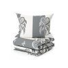 Stylové šedo-bílé povlečení TIRSO POLY s elegantním vzorem