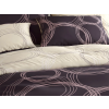 Luxusní šedohnědé povlečení BUBBLES POLY s moderním designem