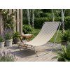 Stylové lehátko SAND STRIPES hnědé pro letní relax u vody