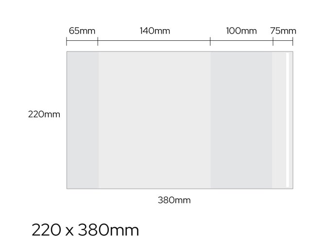 Obal univerzální 90mic, 220 x 380mm LUMA