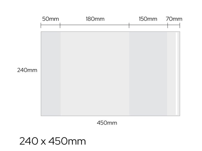Obal univerzální 90mic, 240 x 450mm LUMA