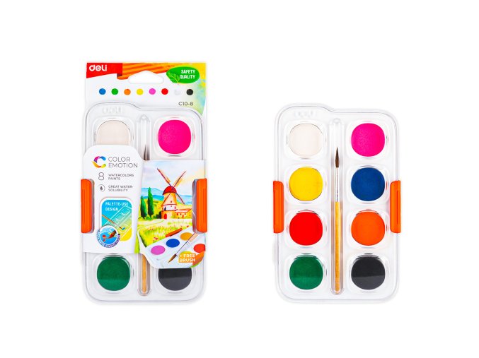 Vodovky DELI 8 barev