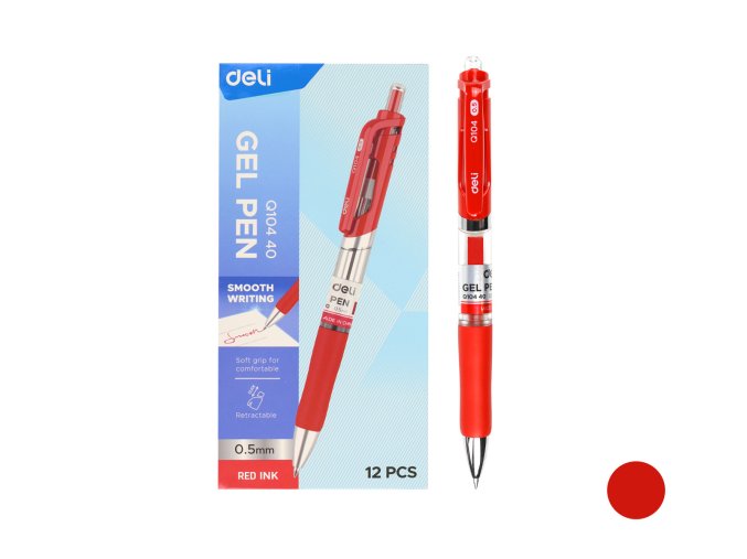 Propiska gelová DELI EQ10440 červená