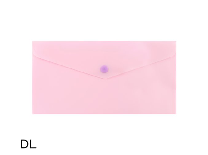 Obal spisový s klopou a drukem DL LUMA, ruz