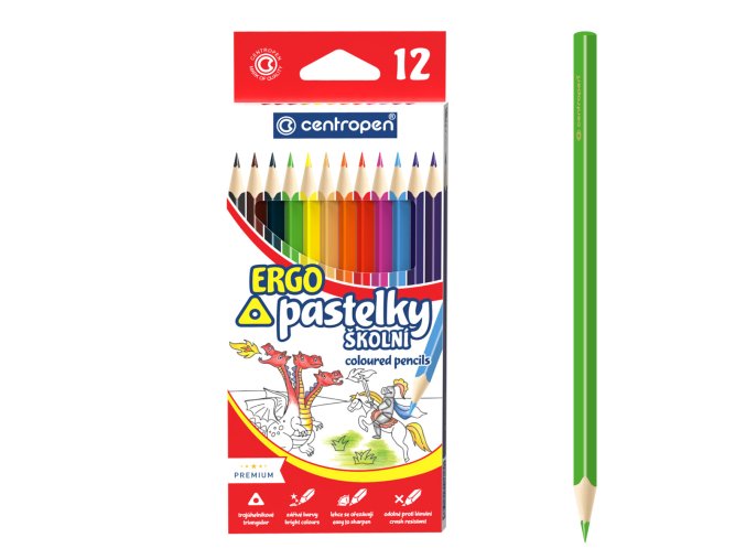 Centropen pastelky trojhranne 12 ks