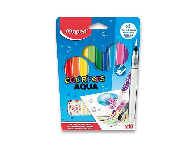 fixy Maped Color'Peps Aqua sada 10 barev + vodní štětec