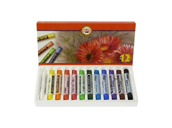 Křídy prašné Toison Dor sada 12 barev