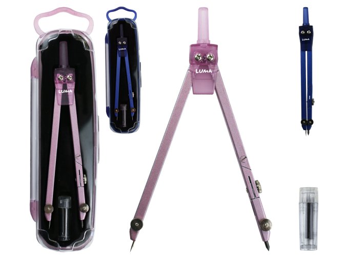 Kružítko kovové s kloubem METAL LUMA mix